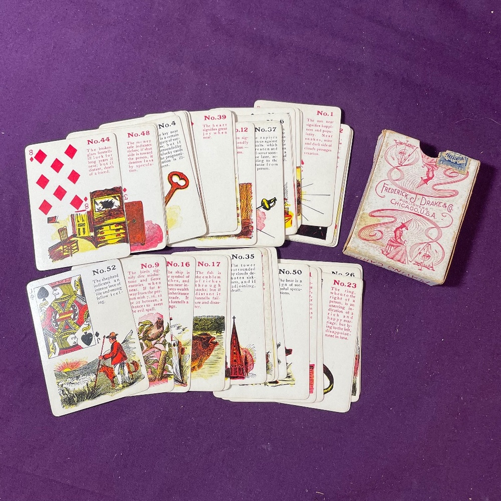 Vintage fortune telling gypsy witch cards/tarot